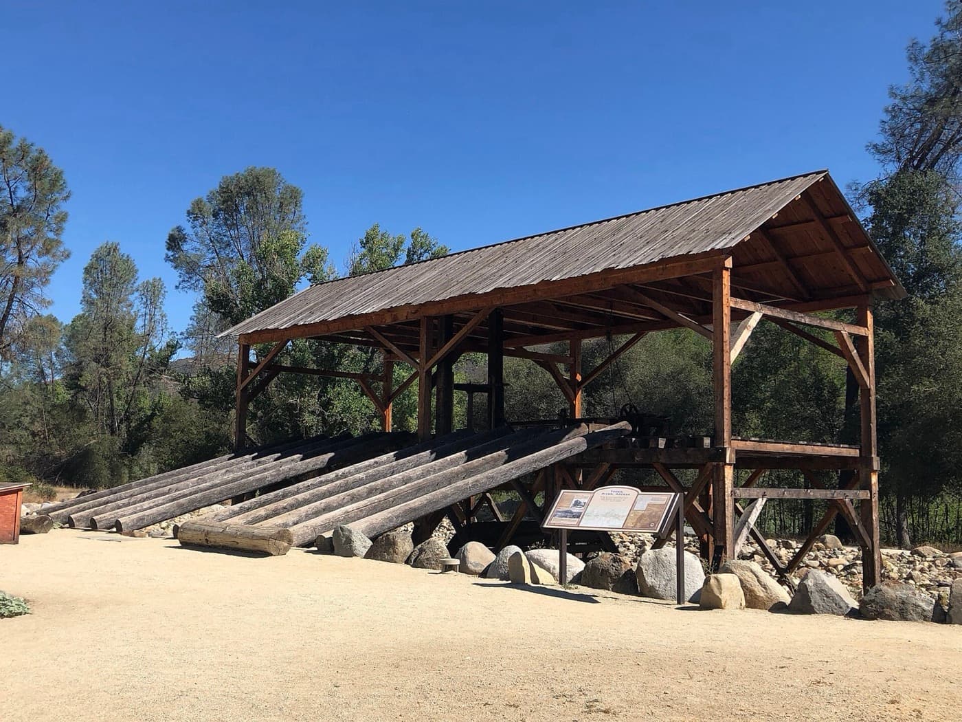 The replica of Sutter's Mill at Marshall Gold Discovery State Historic Park in Coloma